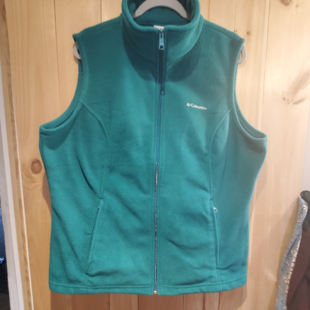 COLUMBIA FLEECE ZIP VEST WOMEN'S SIZE 1X